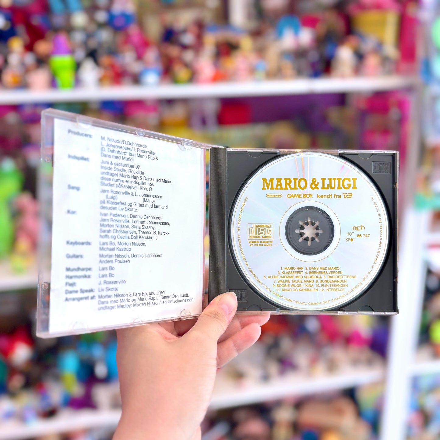 CD: Mario & Luigi - Kendt Fra TV2 (very rare danish Nintendo CD, officially licensed, 1989)
