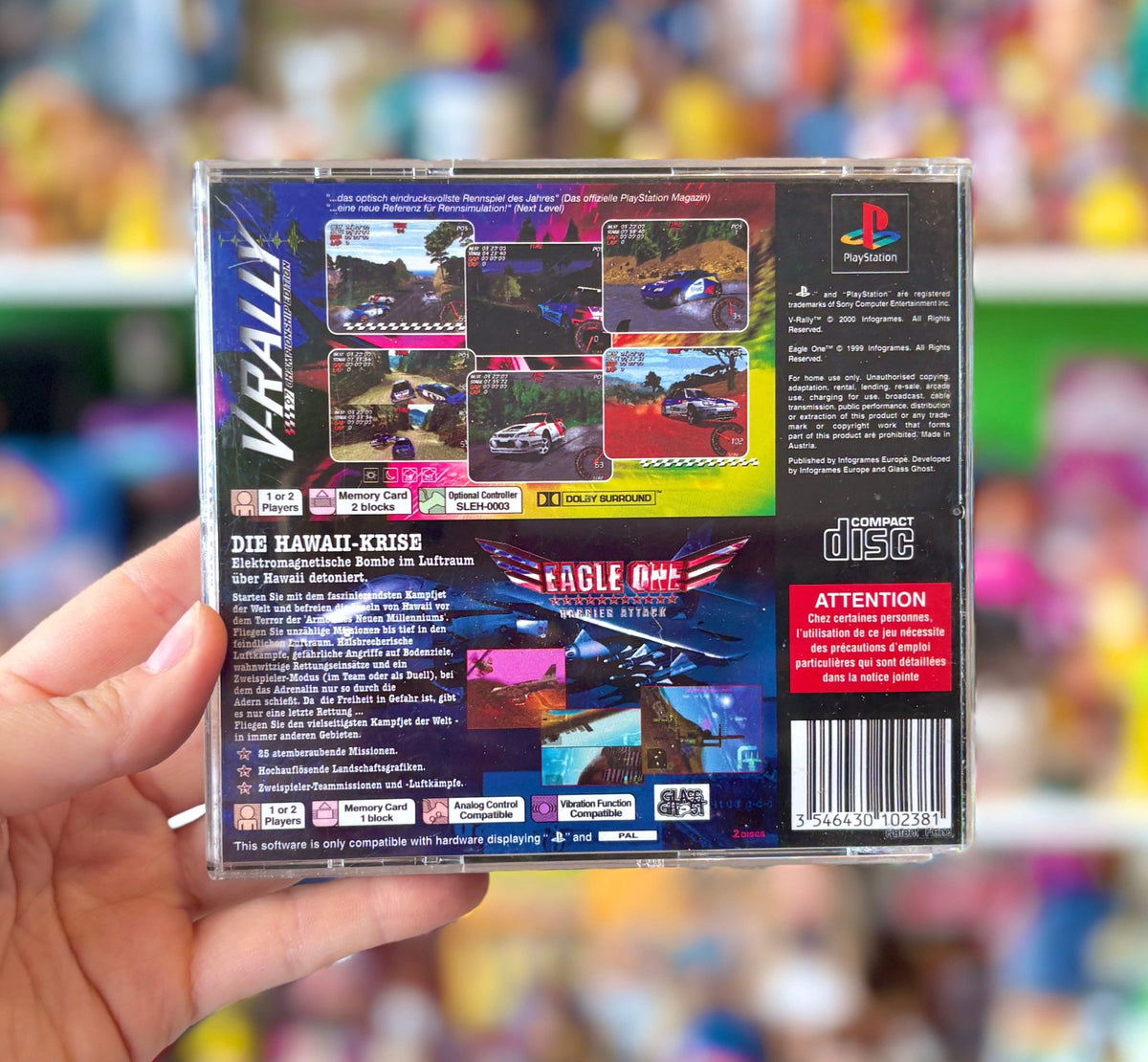 2 Games: V-Rally '97: Championship Edition + Eagle One (PS1) - PopCultGang