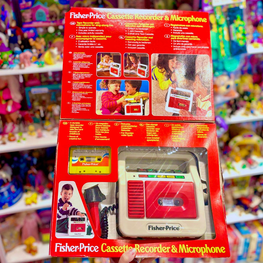 Fisher-Price: Casette Recorder & Microphone (new in box, 80s)