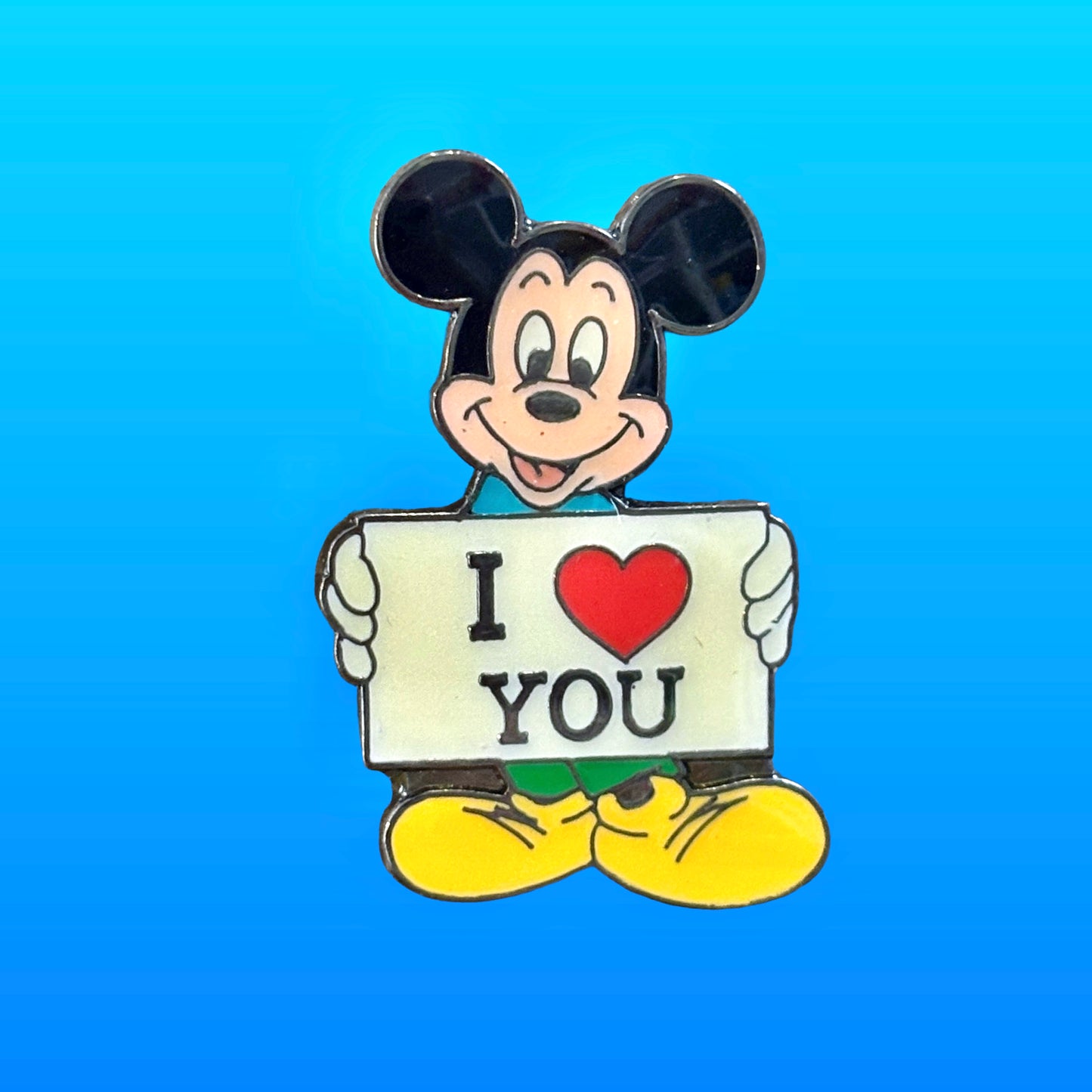 Mickey Mouse "I Love You" Enamel Pin (90s, Disney)