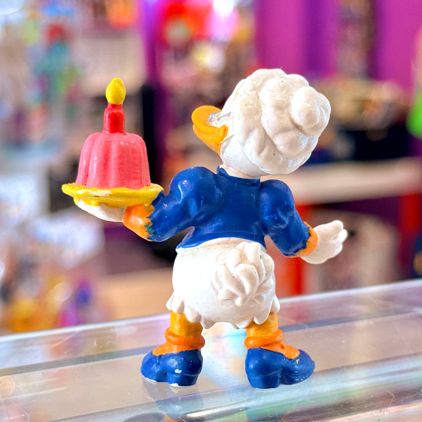 Grandma Duck Holding Cake PVC Figure (Disney, Bully, 1984)