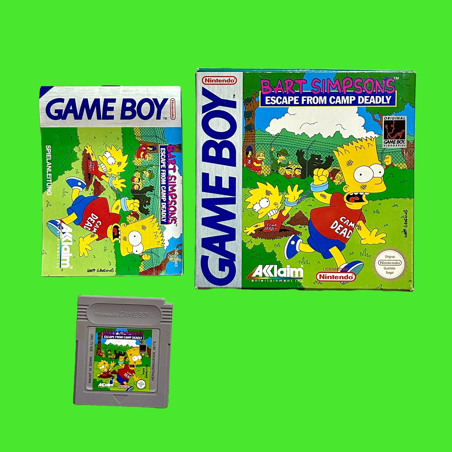 Bart Simpsons Escape From Camp Deadly (CIB, Gameboy)