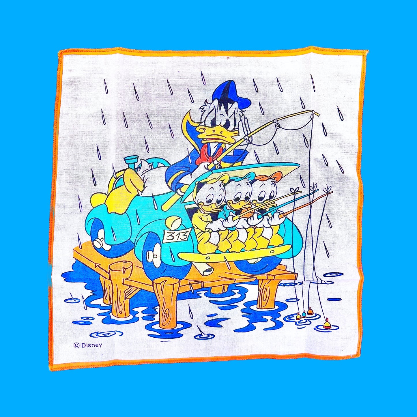 Donald Duck, Huey, Dewey, Louie Handkerchief (Disney, 90s)