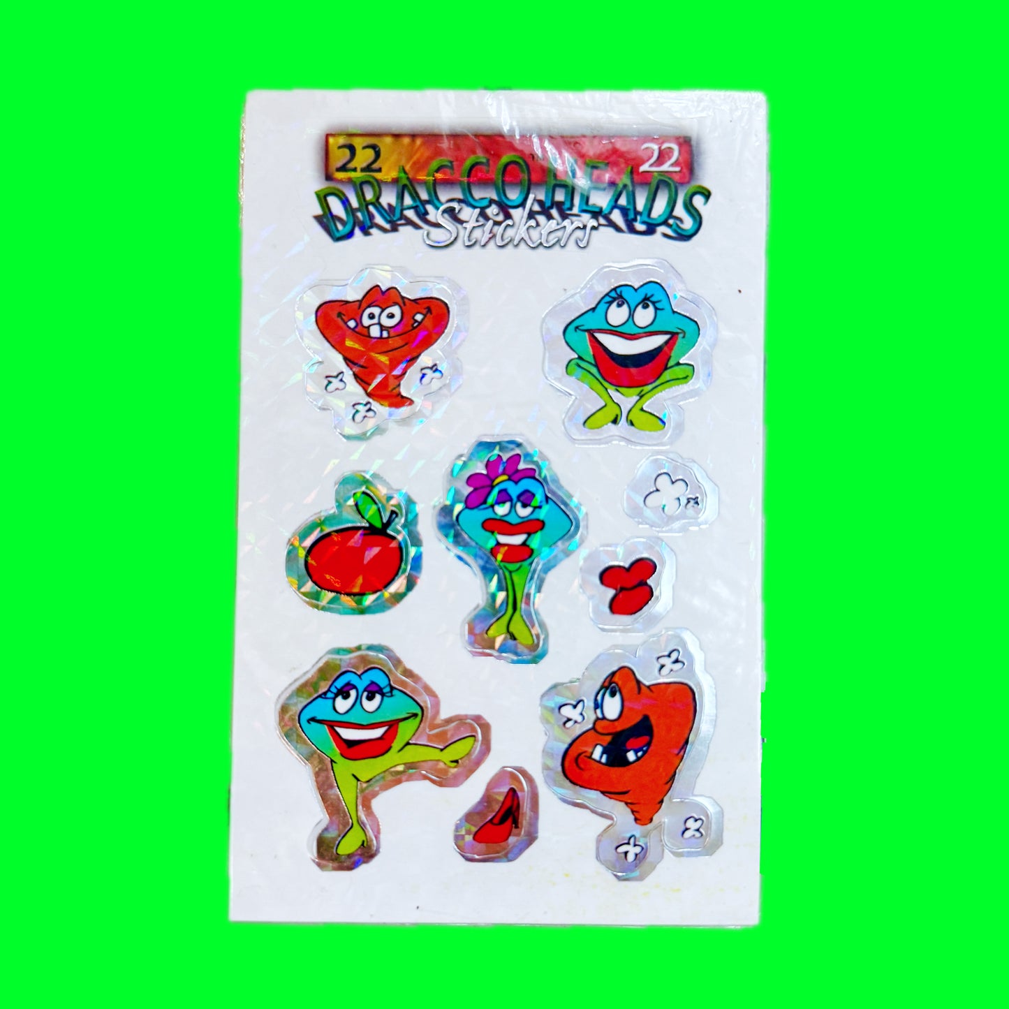 Dracco Heads Stickers (Crazy Bones, 90s)