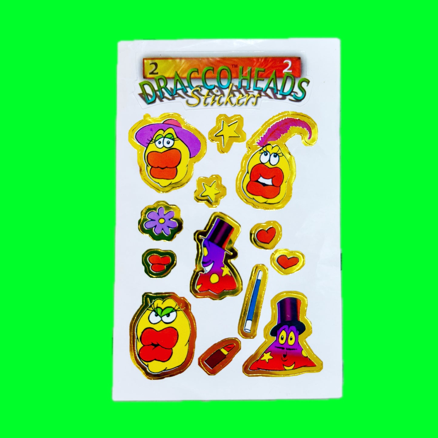 Dracco Heads Stickers (Crazy Bones, 90s)