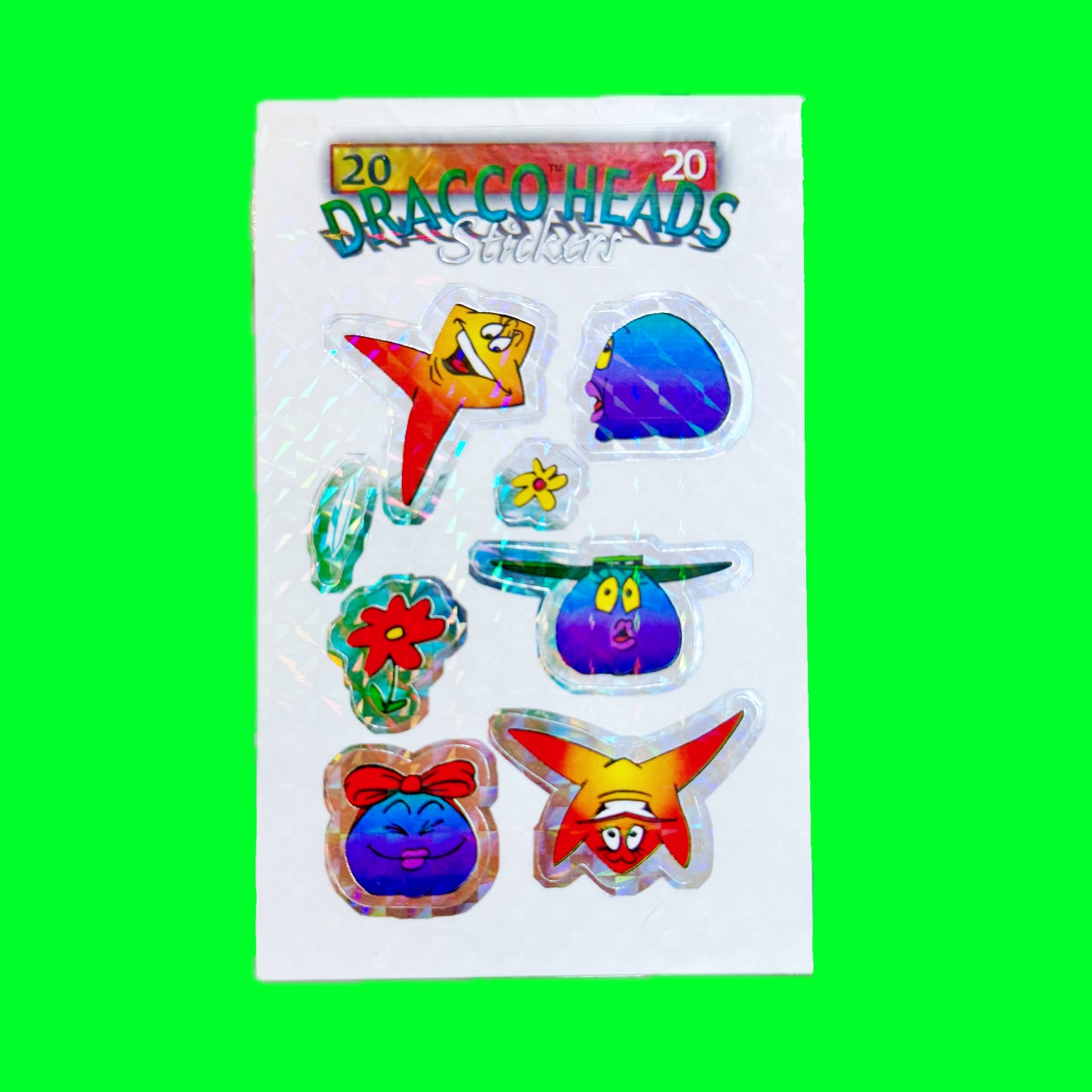 Dracco Heads Stickers (Crazy Bones, 90s)