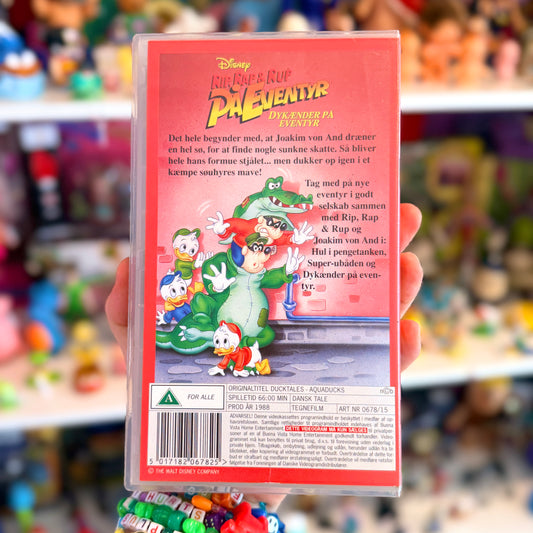 VHS: Rip, Rap og Rup På Eventyr: Dykænder På Eventyr (Disney, danish dub, 1988)