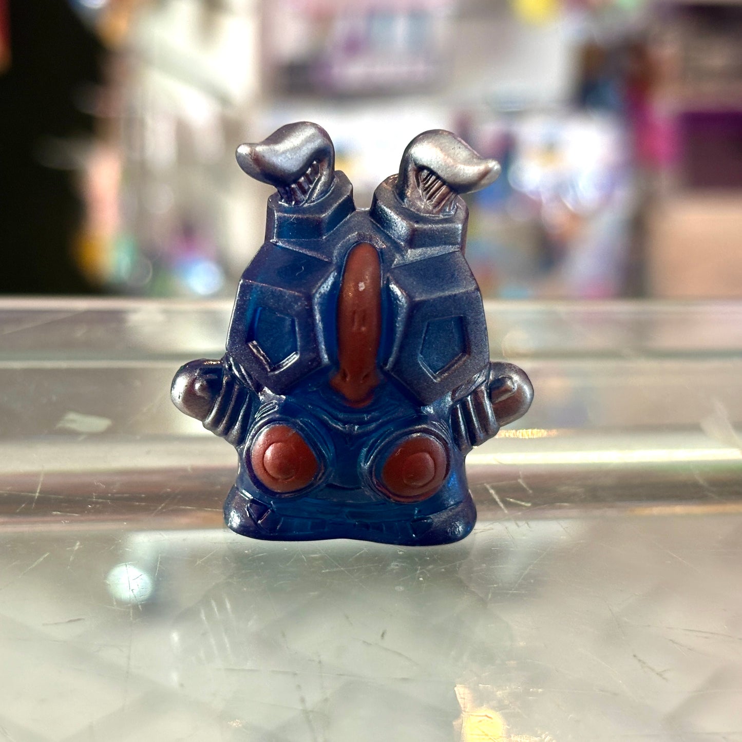 Ultraman: Zetton Z-Ton Kaiju Finger Puppet Vinyl Figure Dark Blue (Bandai, 90s)