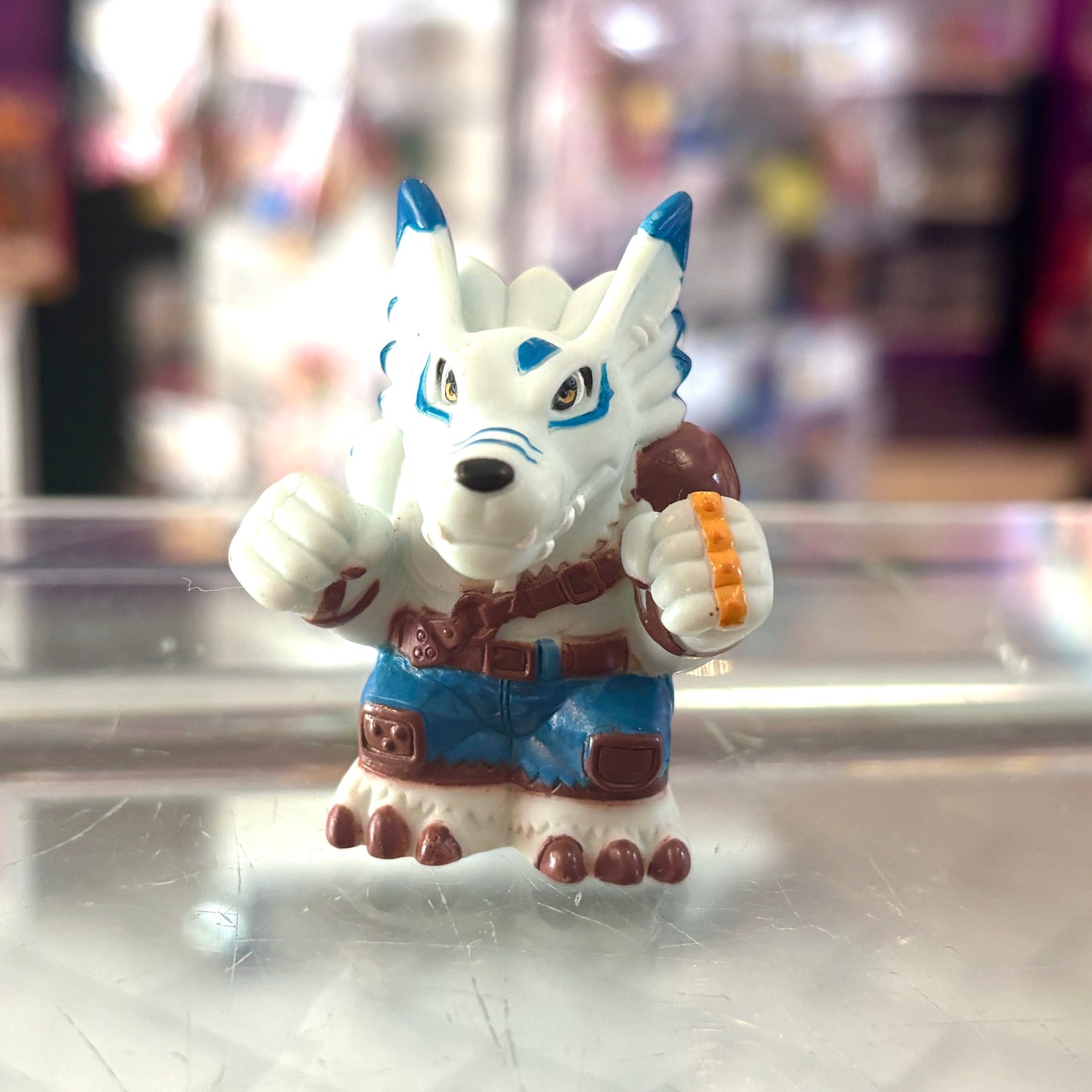 Digimon: WereGarurumon Finger Puppet - Soft Vinyl Figure (Bandai, 1999)