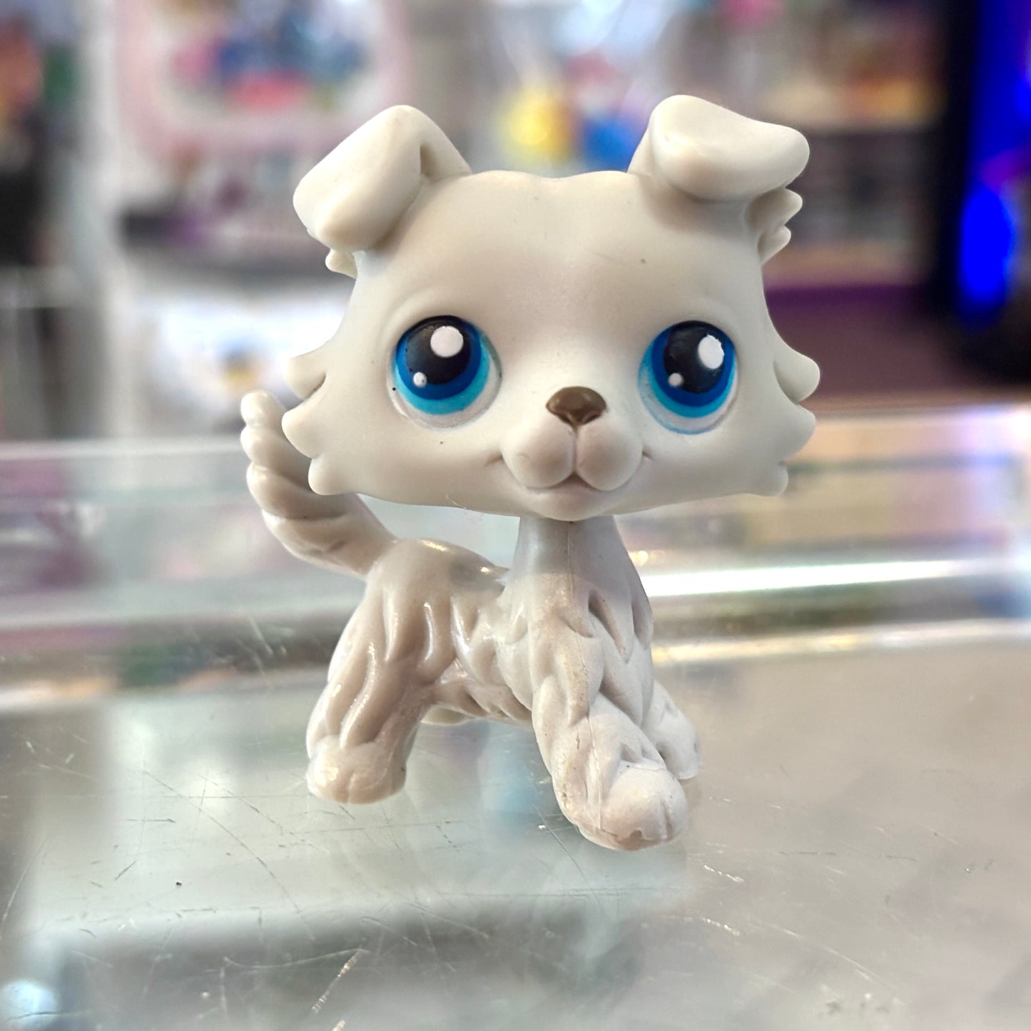 Littlest Pet Shop: #363 Grey Collie Dog (2000s)