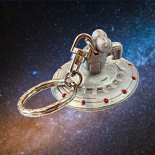 Muppets In Space: Gonzo Spaceship Rubber Keychain (90s)
