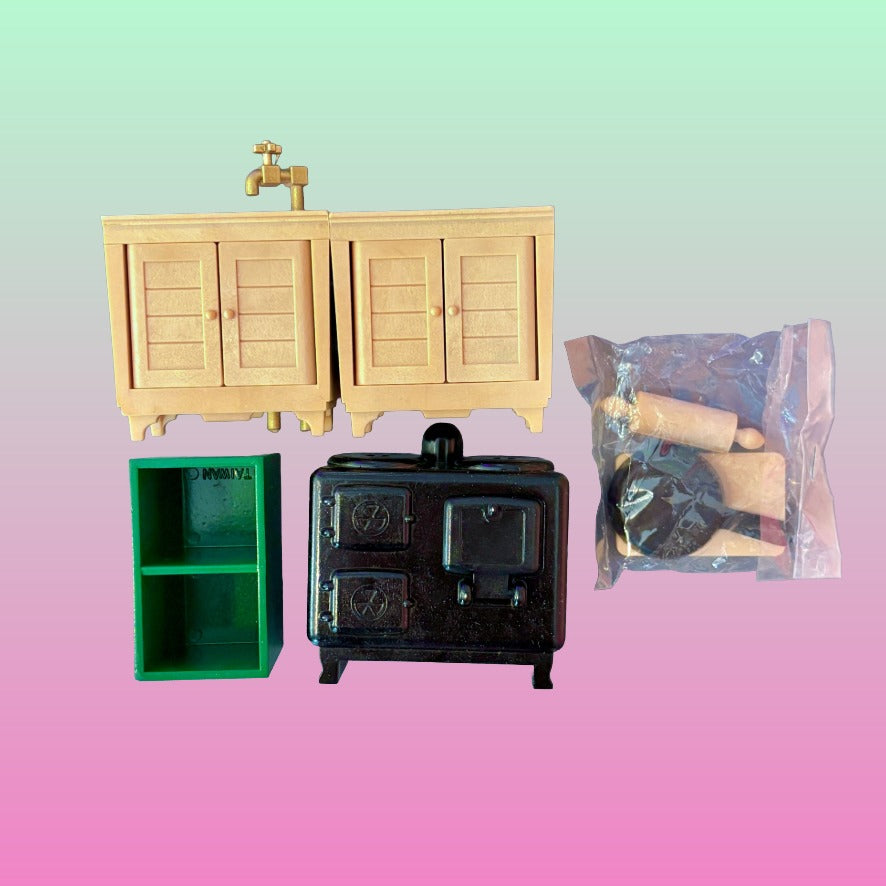 Sylvanian Families: Country Kitchen Set KA-10 (boxed, Epoch, 1985)