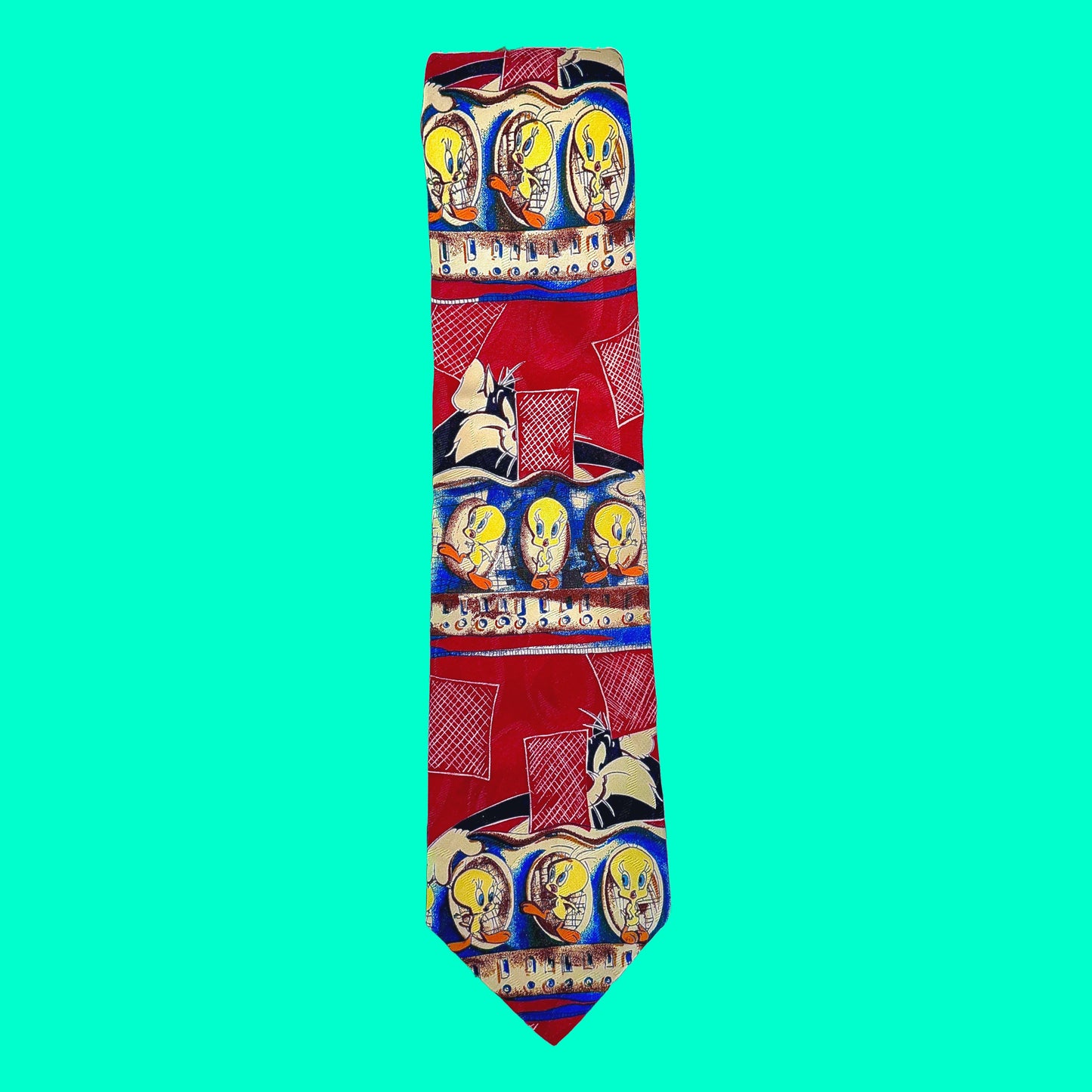 Looney Tunes: Sylvester & Tweety Silk Tie (Warner Bros. 90s)