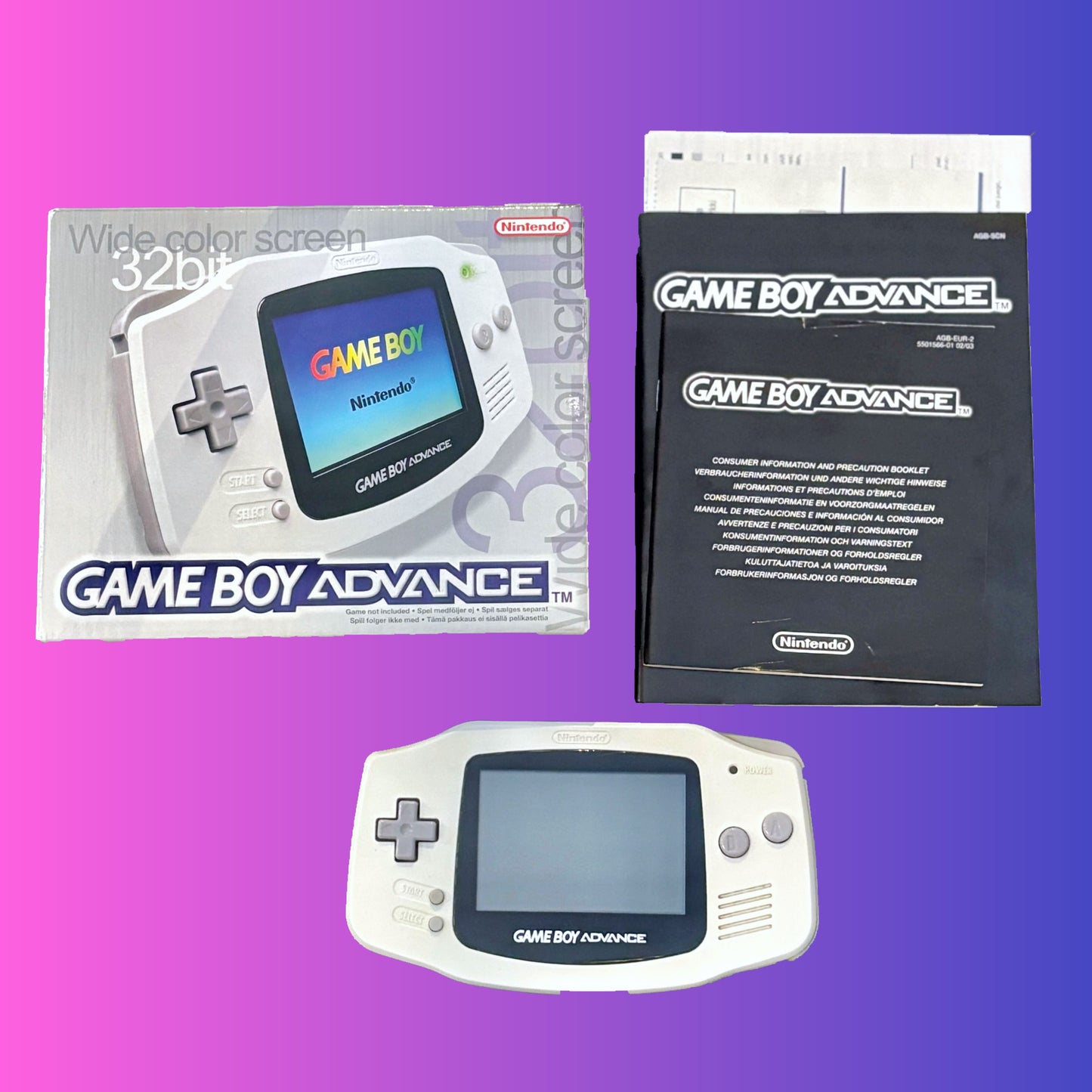 Gameboy Advance: Arctic White Edition (complete in box, Nintendo)