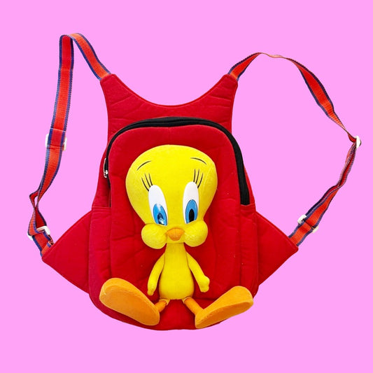 Looney Tunes: Tweety Plush Red Backpack (90s)