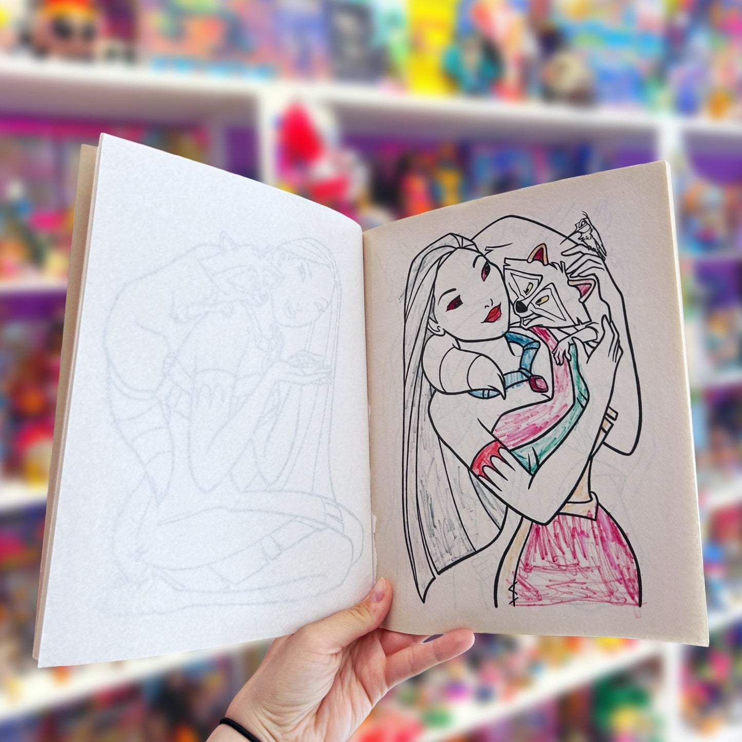 Pocahontas Trace & Coloring Book (Disney, 90s)