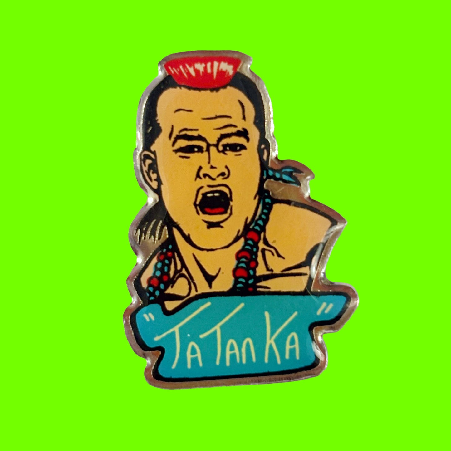 WWF: Wrestling - Ta Tan Ka Enamel Pin (1993)