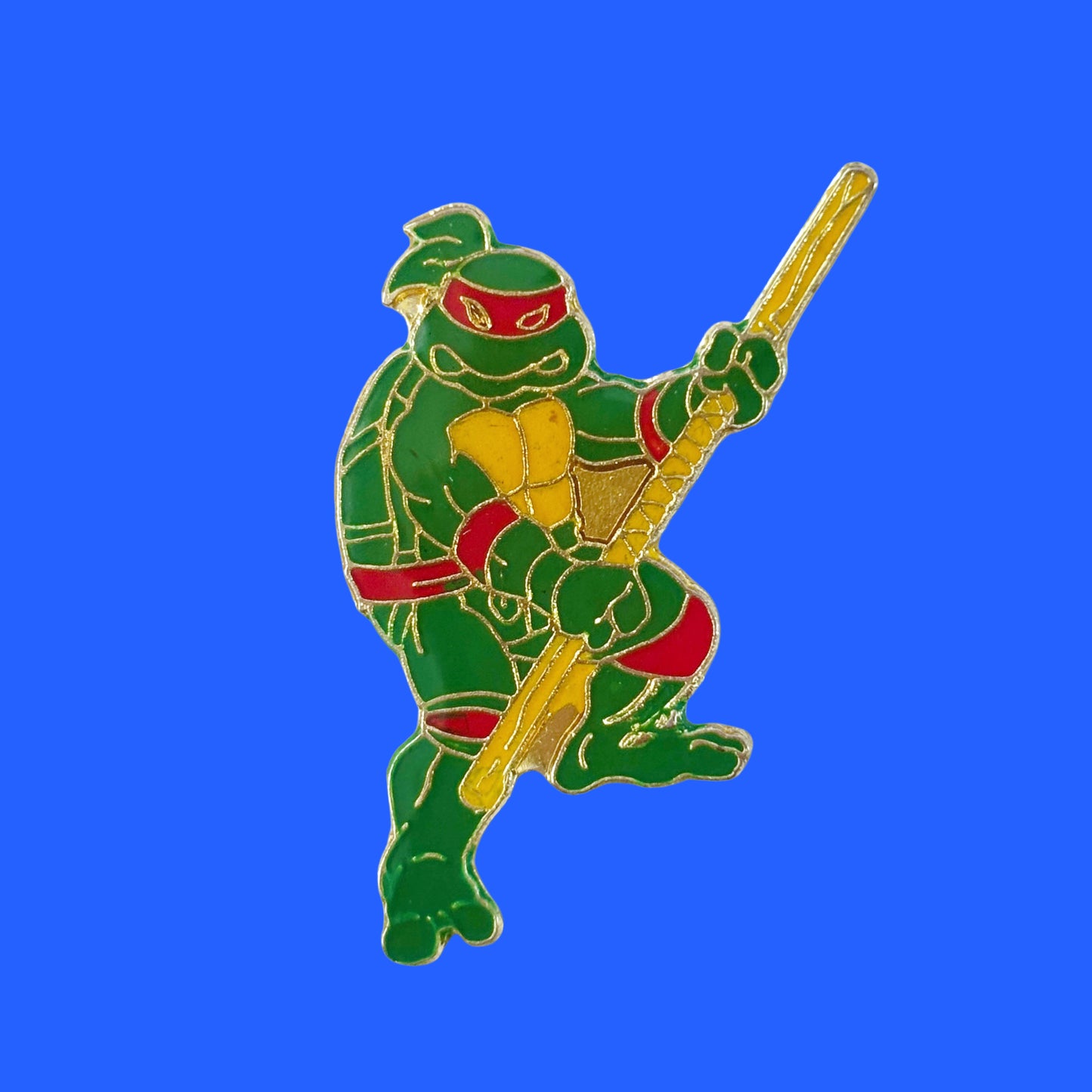 Teenage Mutant Ninja Turtles: Raphael With Staff Enamel Pin (1989)