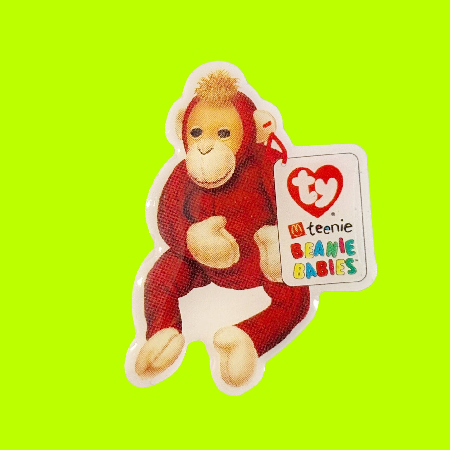 Beanie Babies Chimpanzee Pin Badge (McDonalds, 2000)