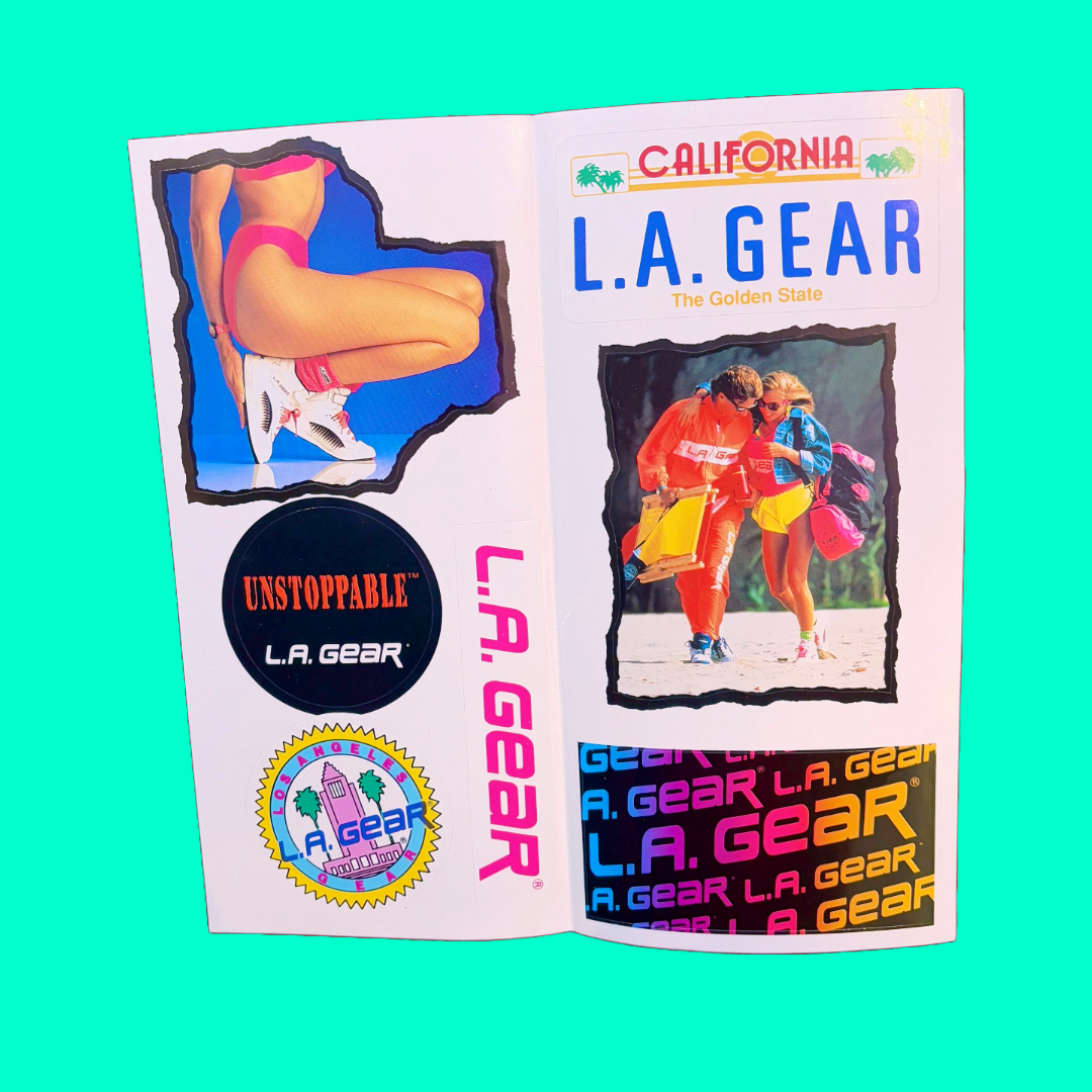 L.A. Gear Promotional Sticker Sheet Folder (80s)