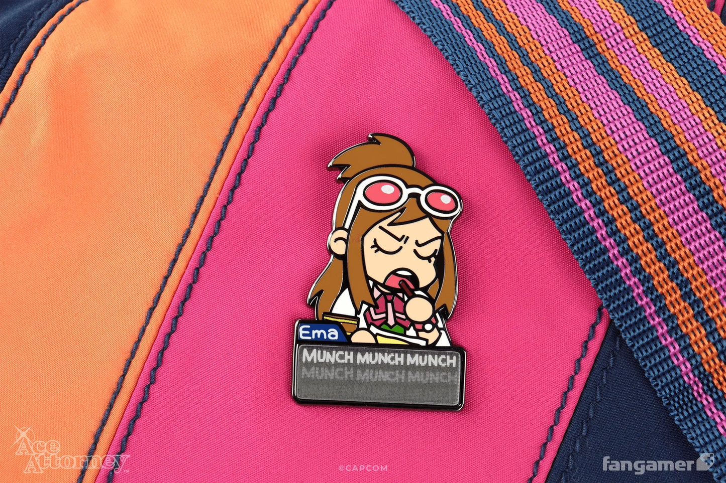 Ace Attorney: Snacking Ema Lenticular Pin (Fangamer) - PopCultGang