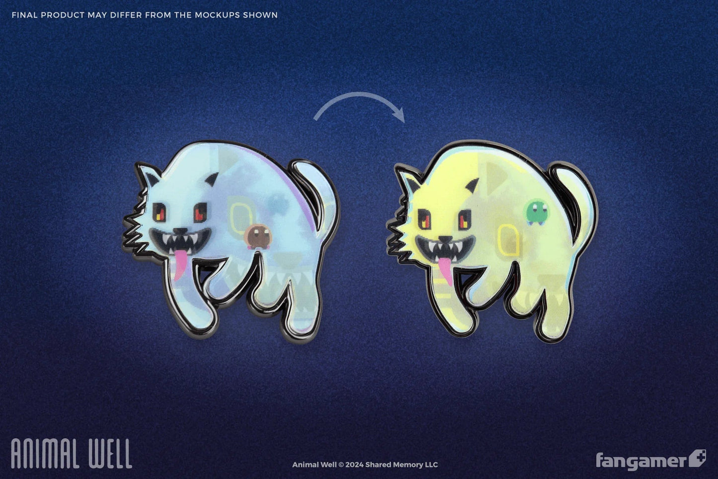 Animal Well: Ghost Lenticular Pin (Fangamer) - PopCultGang