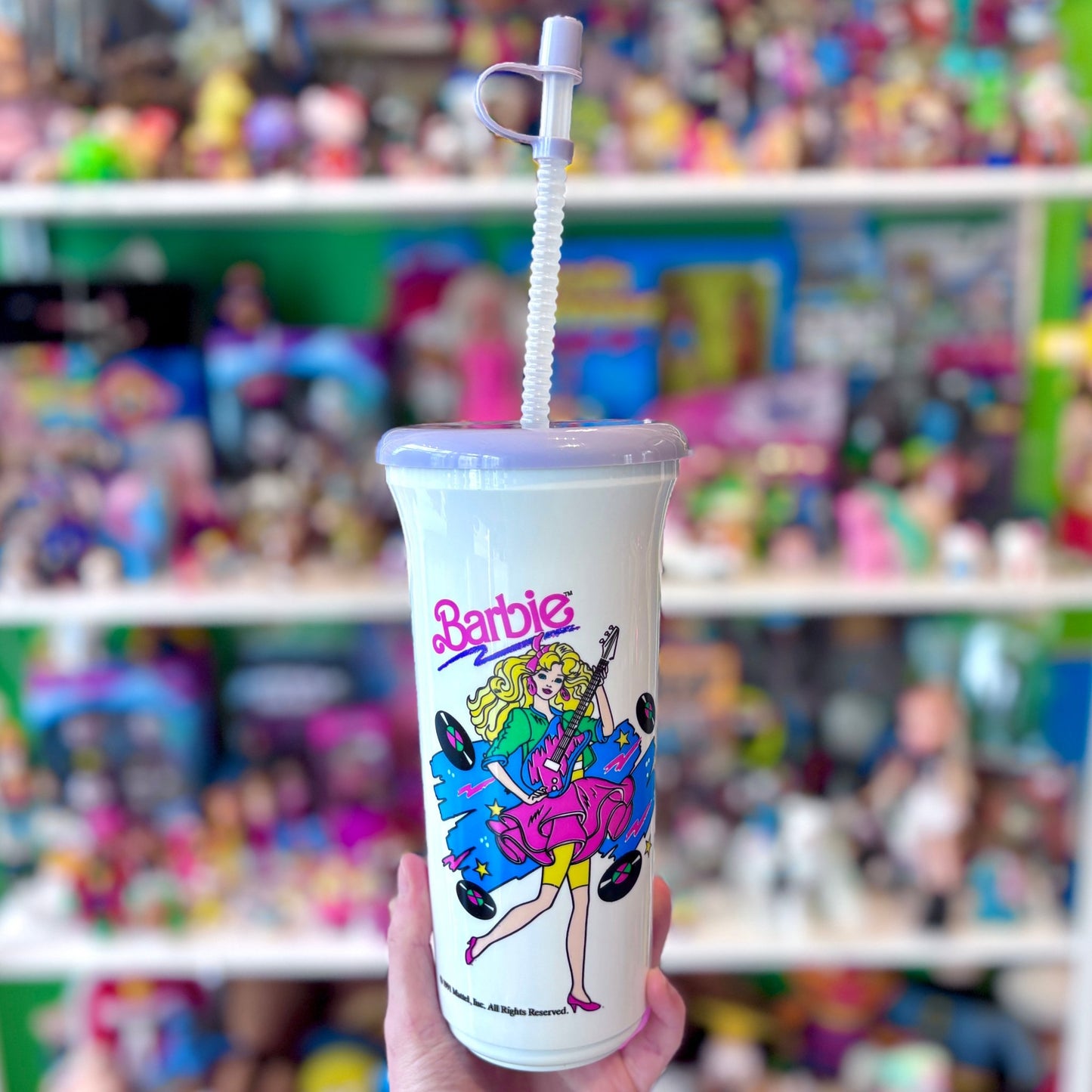 Barbie Drinking Cup With Straw (Mattel, 90s) - PopCultGang