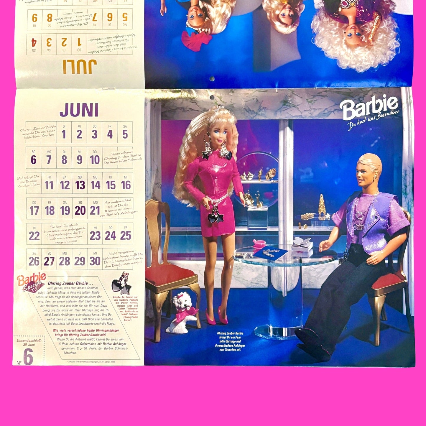 Barbie Poster Calendar 1993 (German, Mattel) - PopCultGang