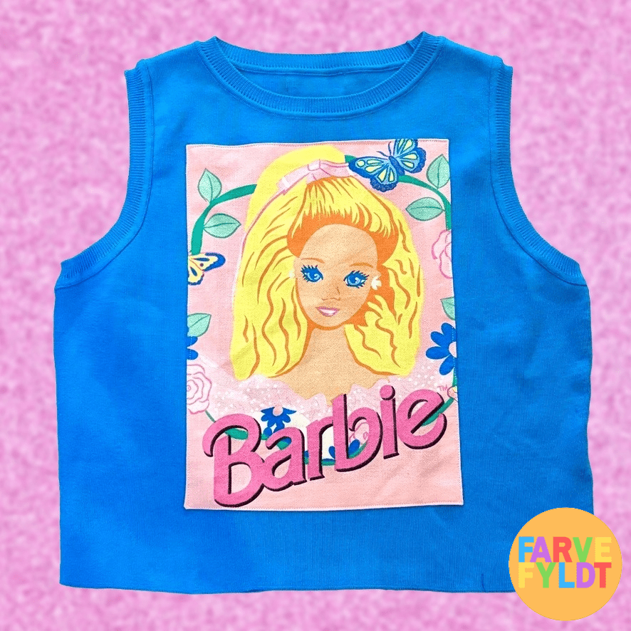 Barbie Upcycled Blue Vest (FARVEFYLDT x POPCULTGANG) - PopCultGang