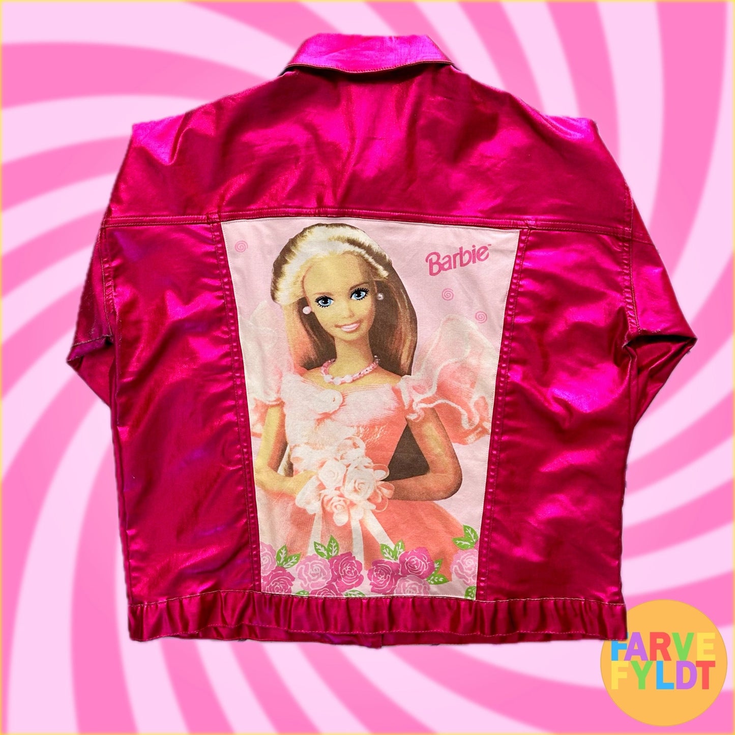 Barbie Upcycled Pink Metallic Jacket (FARVEFYLDT x POPCULTGANG) - PopCultGang