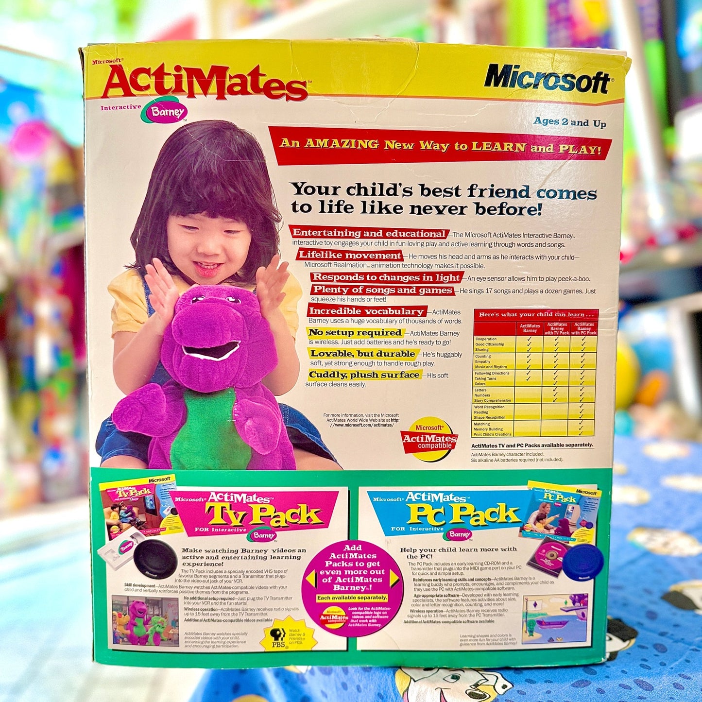 Barney The Dinosaur Actimates Interactive Plush (Microsoft, 90s) - PopCultGang