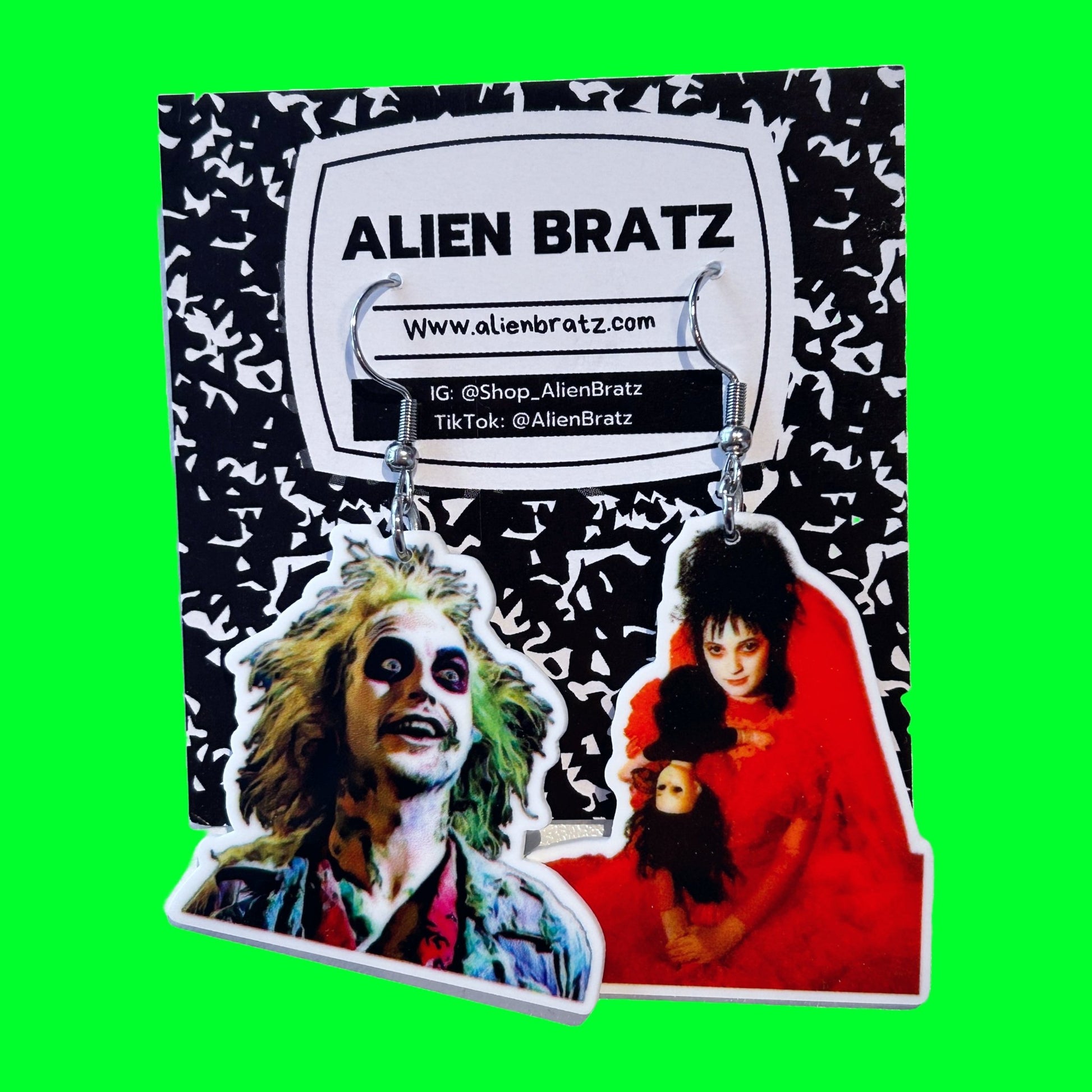 Beetlejuice and Lydia Earrings - PopCultGang