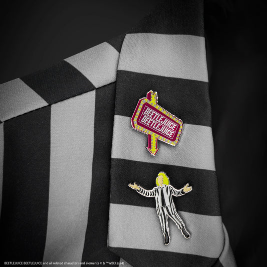 Beetlejuice: Set of 2 Pins (Neon Sign + Beetlejuice) - PopCultGang