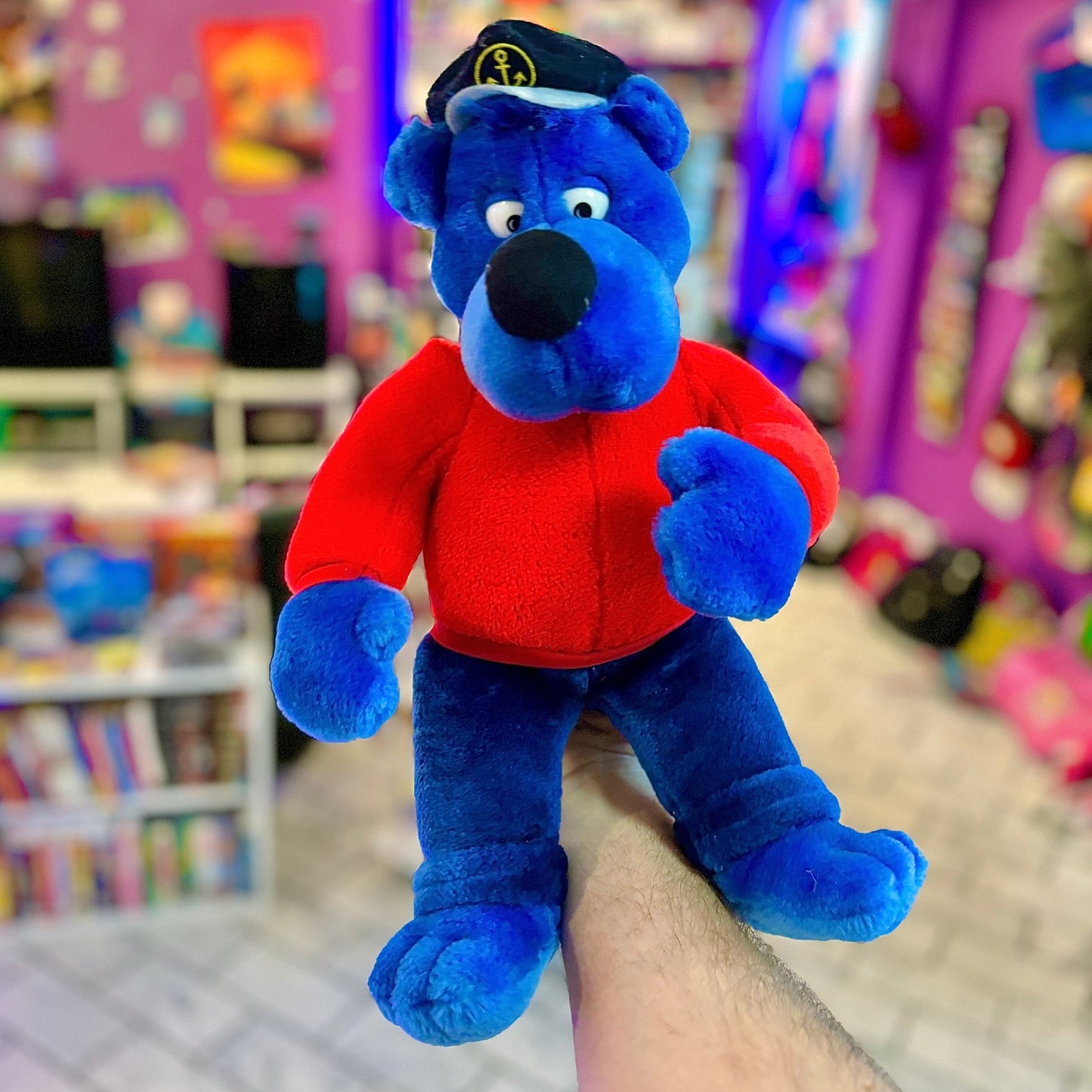 Captain Blue Bear Plush (90s) - PopCultGang