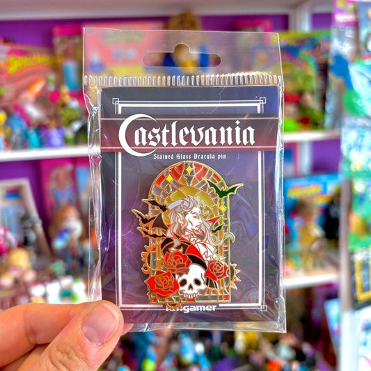 Castlevania: Dracula Stained Glass Pin (Fangamer) - PopCultGang