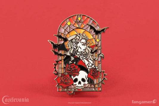 Castlevania: Dracula Stained Glass Pin (Fangamer) - PopCultGang