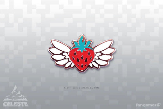 Celeste - Flying Strawberry Enamel Pin - PopCultGang