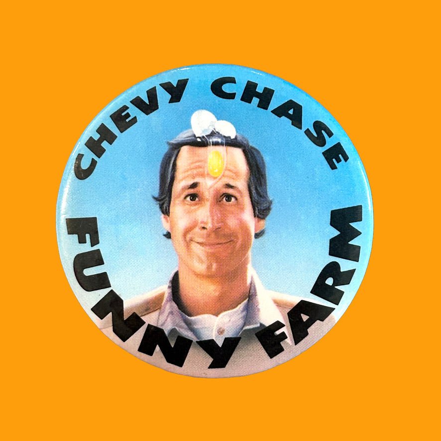 Chevy Chase: Funny Farm Movie Promotional Badge Pin (1988) - PopCultGang
