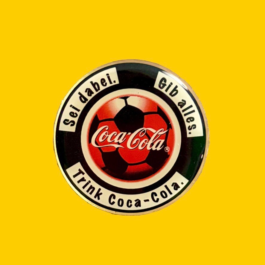 Coca Cola Football Soccer German Enamel Pin (90s) - PopCultGang
