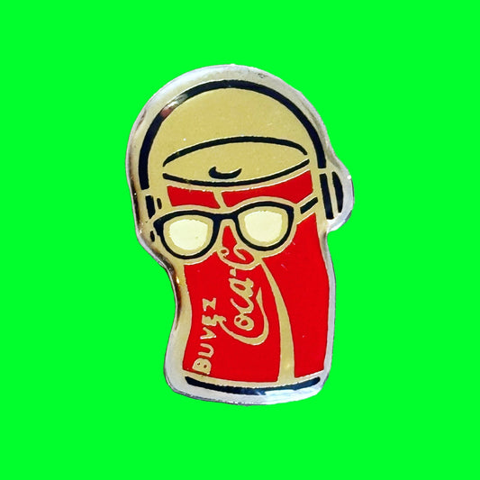 Dancing Coca Cola Can Enamel Pin (80s) - PopCultGang