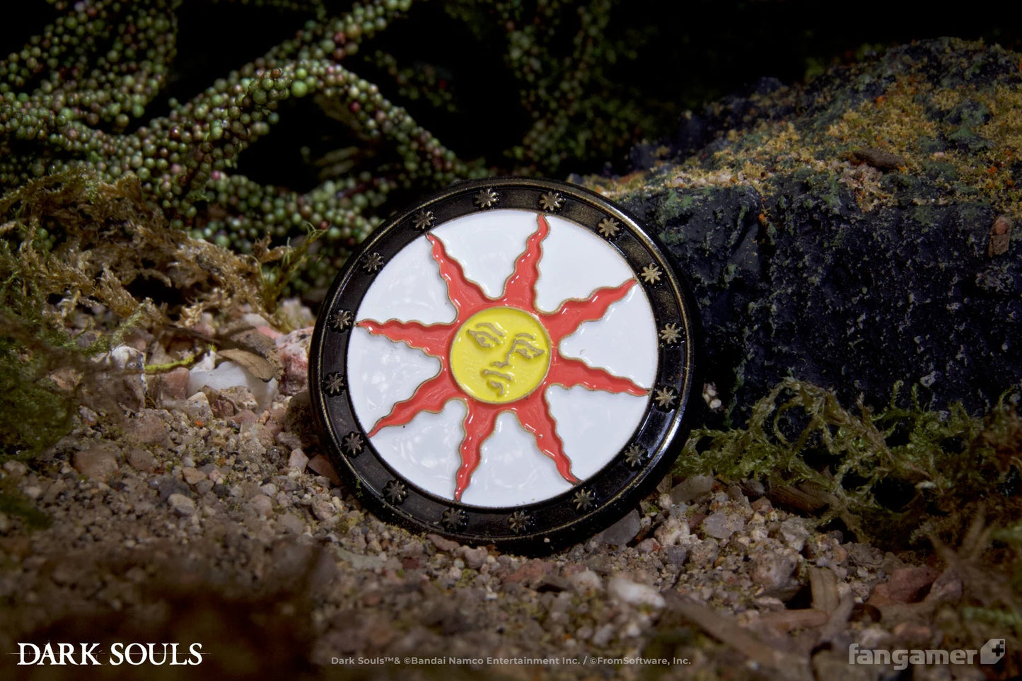 Dark Souls: Sunlight Shield Enamel Pin (Fangamer) - PopCultGang