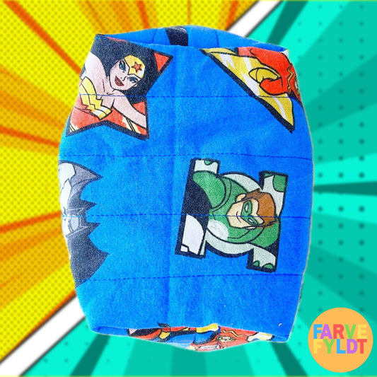 DC Comics: Justice League - Blue Upcycled Toiletry Bag (FARVEFYLDT x POPCULTGANG) - PopCultGang