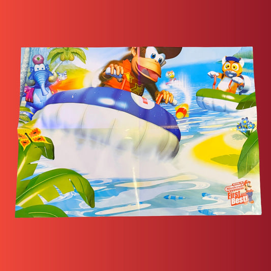 Diddy Kong Racing Double Sided Poster - Diddy & Wizpig (Nintendo Official Magazine UK, 90s) - PopCultGang