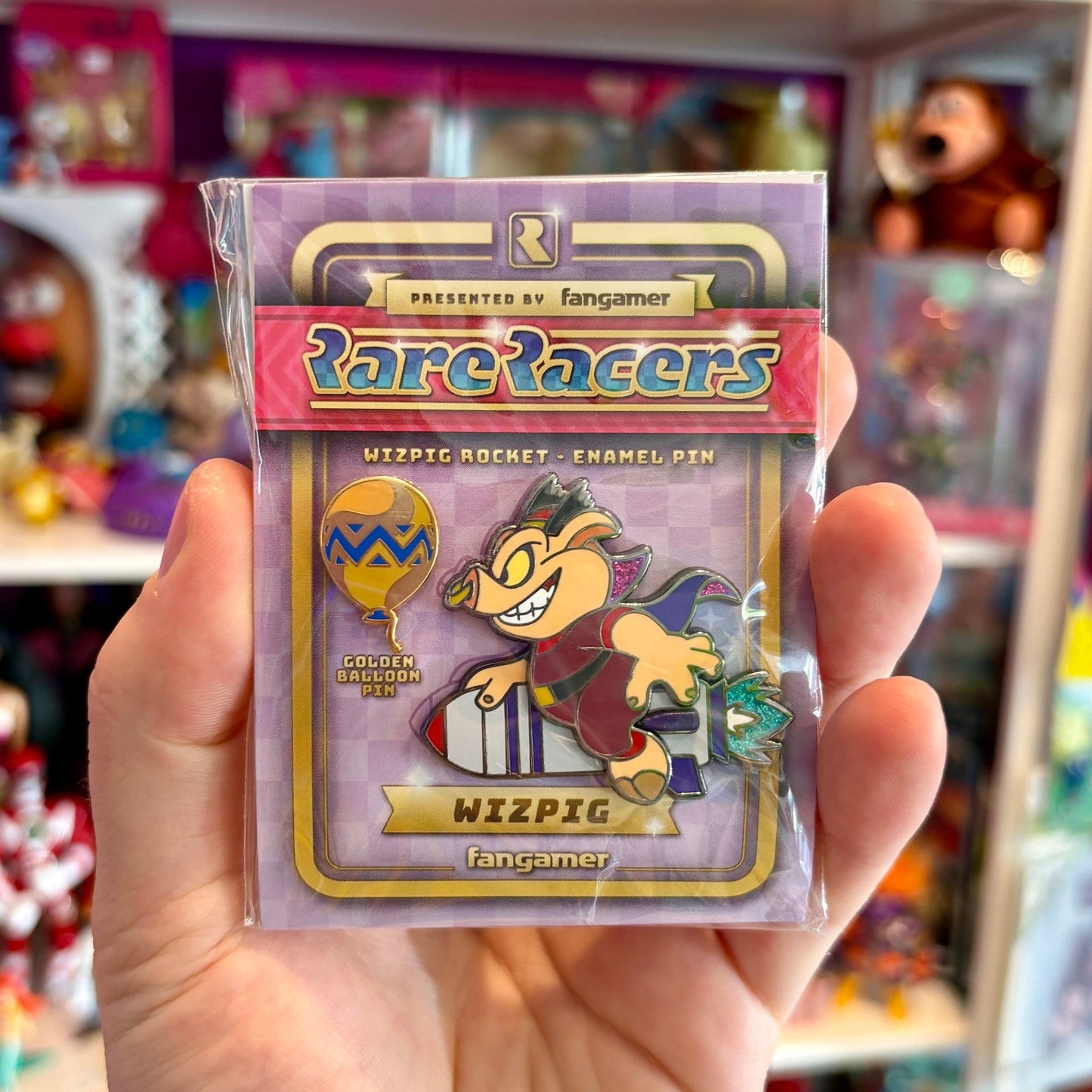 Diddy Kong Racing - Wizpig RareRacers Rocket Enamel Pin - PopCultGang