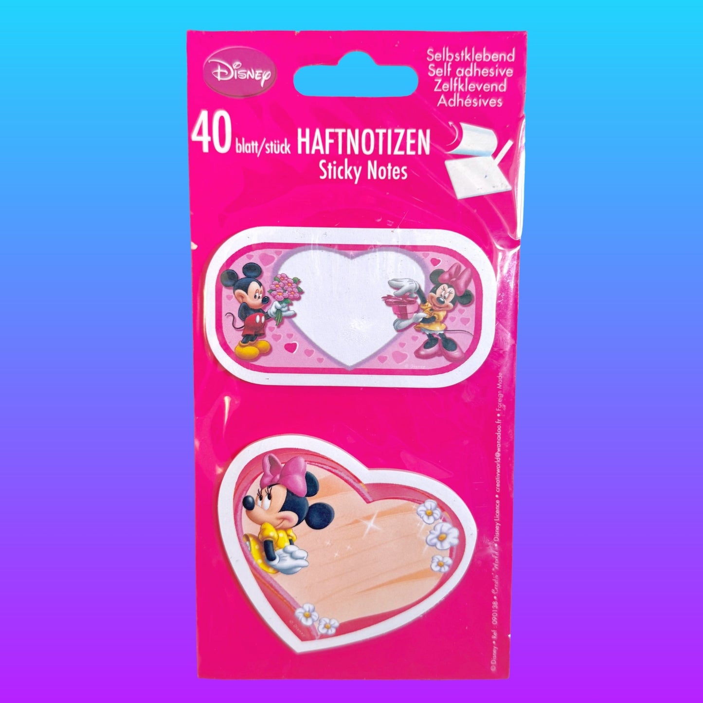 Disney Mickey & Mouse Pink Sticky Note (2000s) - PopCultGang