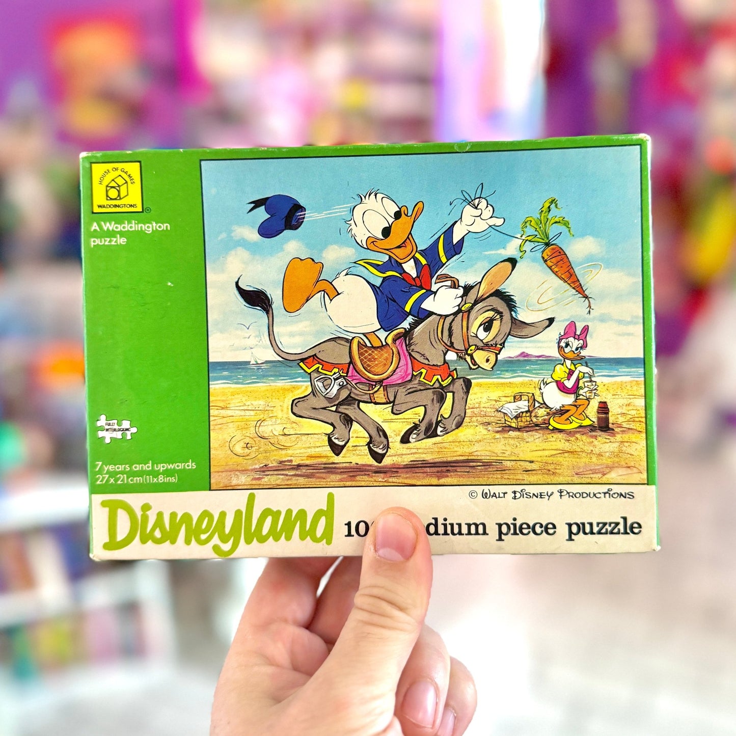 Disneyland: Donald Duck On Donkey Puzzle (100 pieces, 70s) - PopCultGang