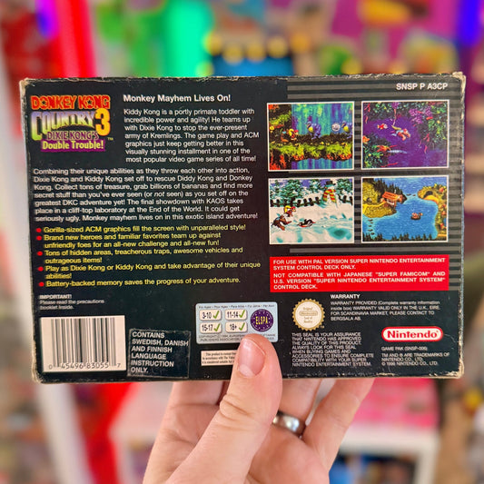 Donkey Kong Country 3: Dixie Kong’s Double Trouble (boxed, Super Nintendo/SNES) - PopCultGang