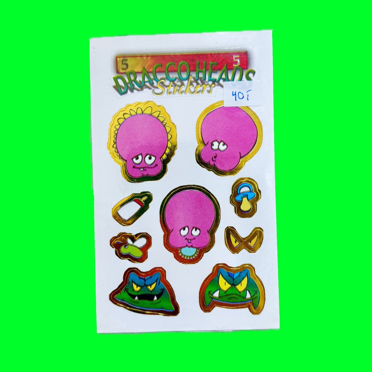 Dracco Heads Stickers (Crazy Bones, 90s) - PopCultGang