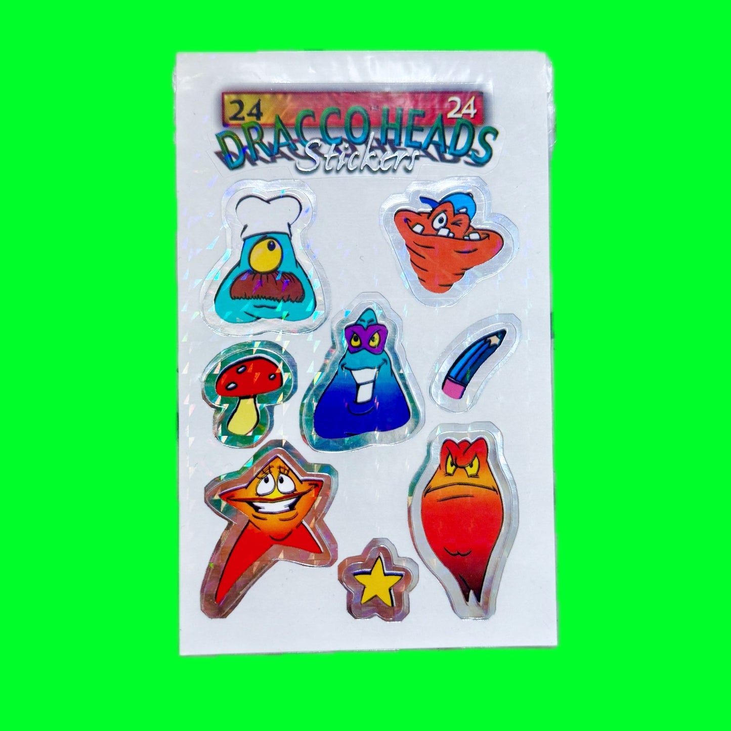 Dracco Heads Stickers (Crazy Bones, 90s) - PopCultGang