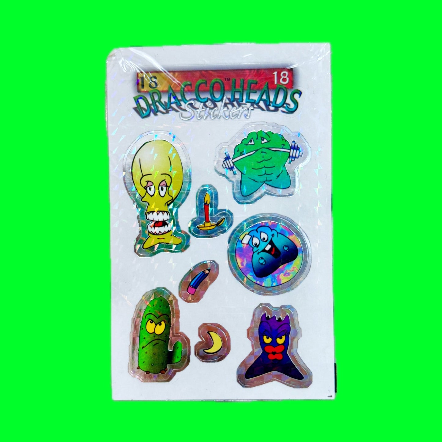 Dracco Heads Stickers (Crazy Bones, 90s) - PopCultGang